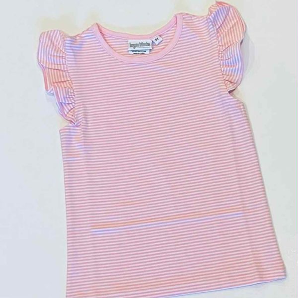 Knit-Stripe-Flutter-Sleeve-Shirt-Pink