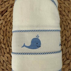 Smocked Whale Towel