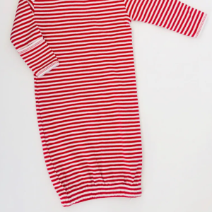 Red Stripe Infant Gown