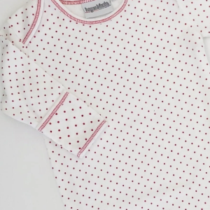 Red Bitty Dot Infant Gown